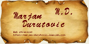 Marjan Durutović vizit kartica